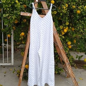 NWT Martina Innocenti LinenJumpsuit White PolkaDot